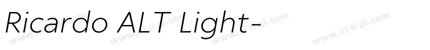 Ricardo ALT Light字体转换